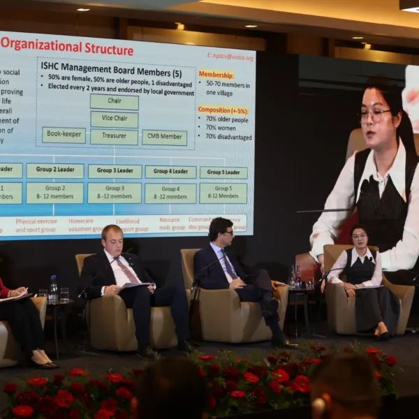 Mô hình CLB Liên thế hệ Tự giúp nhau được chia sẻ tại hội nghị quốc tế về dân số